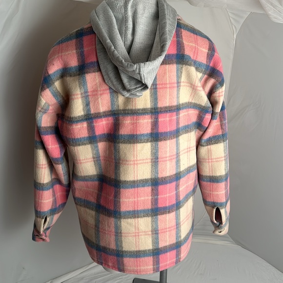 Central Park West Ryder pink blue gray plaid dickie jacket - Picture 4 of 13